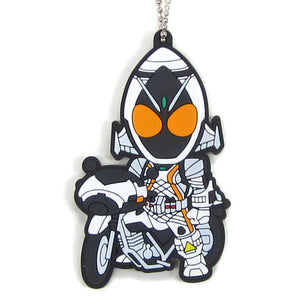 Kamen Rider Fourze Kamen Rider Build with Heisei Kamen Rider Ichiban Kuji Shugo! Heisei Kamen Rider Ball Chain Rubber Prize C Key Ring [USED]