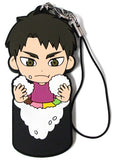 Wakatoshi Ushijima Haikyu!! Ichiban Kuji Fuku o Maneke! Mame wa Orega Motte Iku! Ehomaki Rubber Strap Kyun Character Illustrations 3rd Grade Prize I Key Chain [USED]