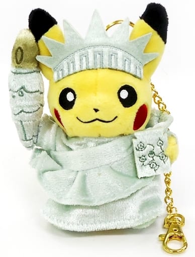 USA Pikachu Pokemon Mascot Pokemon Center Limited Key Chain [USED]