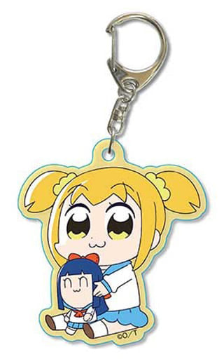 Popuko Pop Team Epic Gyugyutto Acrylic Key Chain Key Ring [USED]