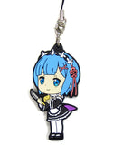 Rem Childhood Re:ZERO -Starting Life in Another World- Ichiban Kuji Happy Birthday Rem&Ram! Rem or Ram Rubber Strap Kyun Chara Illustrations Prize F Key Chain [USED]