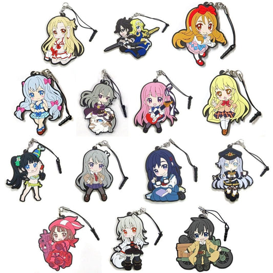 Asuna, etc. Dengeki Bunko Works Dengeki Bunko Trading Rubber Strap Vol.2 Dengeki 25th Anniversary Dengeki Bunko Autumn Festival 2017 & Dengeki 25th Anniversary Only Shop Limited All 14 Types Set Key Chain [USED]