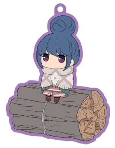 Rin Shima on Firewood Laid-Back Camp Charide Rubber Charm Key Chain [USED]