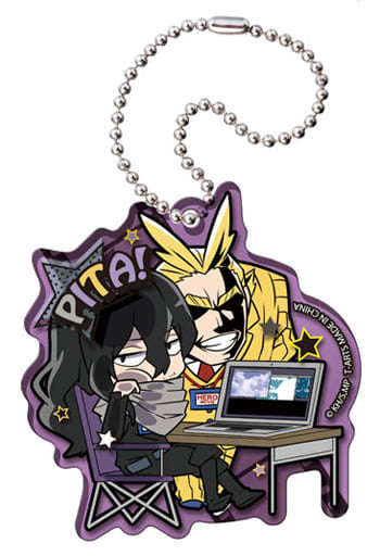 My Hero Academia All Might Shota Aizawa Pita! Deformed Camera Crew Acrylic Keychain Keychains [USED]