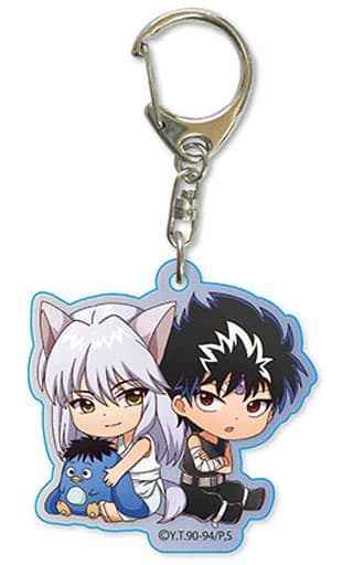 Yoko Kurama Hiei Yu Yu Hakusho Gyugyutto Acrylic Key Chain Key Ring [USED]