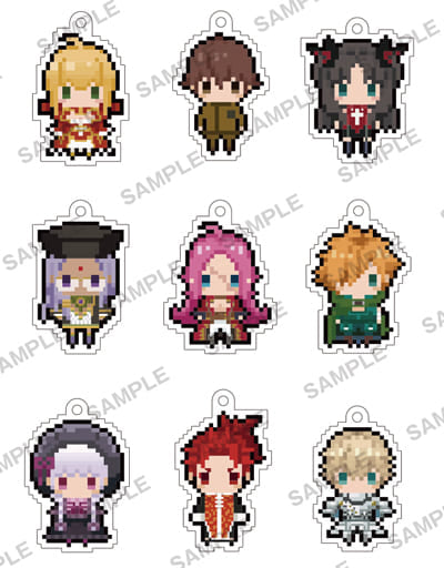 Hakuno Kishinami, etc. Fate/Extra Last Encore Petite Bit Strap Collection All 9 Types Set Key Chain [USED]