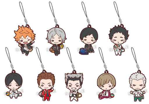 Shoyo Hinata, etc. Haikyu!! Nitotan Tracksuit Rubber Mascot Vol.1 All 9 Types Set Key Chain [USED]
