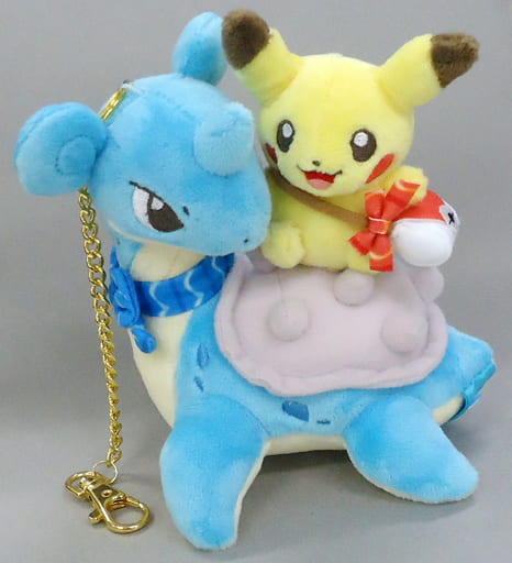 Pikachu Lapras Pokemon Mascot Riding on Lapras Pokemon Center Limited Mascot [USED]