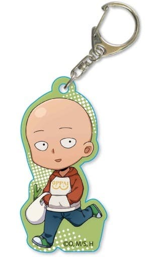 Saitama Hoodie Ver. One Punch Man Tekutoko Acrylic Key Chain Key Ring [USED]