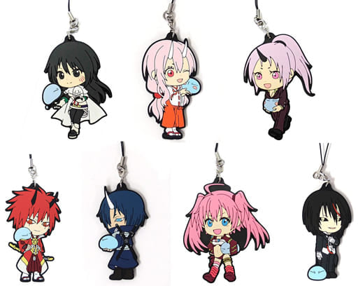 Shizu, etc. Many Friends Ver. That Time I Got Reincarnated as a Slime Ichiban Kuji Rubber Strap Kyun Chara Illustrations Prize C All 7 Types Set Key Chain [USED]