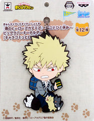 My Hero Academia Katsuki Bakugo Kyun Chara Illustrations A Break with The Cat Big Rubber Keychain Keychains [USED]