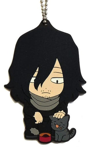 Shota Aizawa My Hero Academia A Break with The Cat Big Rubber Key Chain Kyun Chara Illustrations Key Chain [USED]