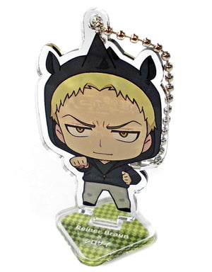 Reiner Braun Attack on Titan Trading Acrylic Stand Key Chain Animal Costume Ver.A Tobu Zoological Park Limited Key Chain [USED]