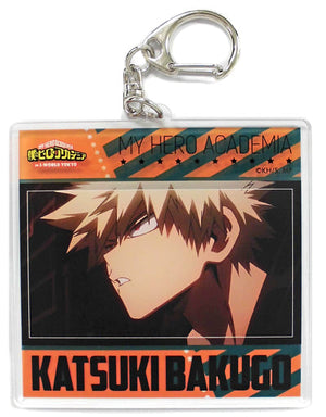 Katsuki Bakugo My Hero Academia Acrylic Keychain in J-World Tokyo Limited Mini Game Muscle Garapon! Prize A Key Chain [USED]