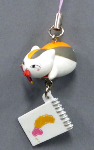 Nyanko-sensei Drawing Fried Shrimp Natsume's Book of Friends Nyanko-sensei Tedium Strap Part6 Key Chain [USED]