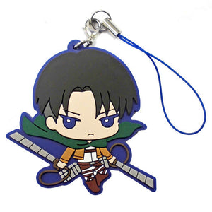 Levi Attack on Titan Capsule Rubber Mascot Wings to Attack Key Chain [USED]