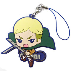 Erwin Smith Attack on Titan Capsule Rubber Mascot Wings to Attack Key Chain [USED]