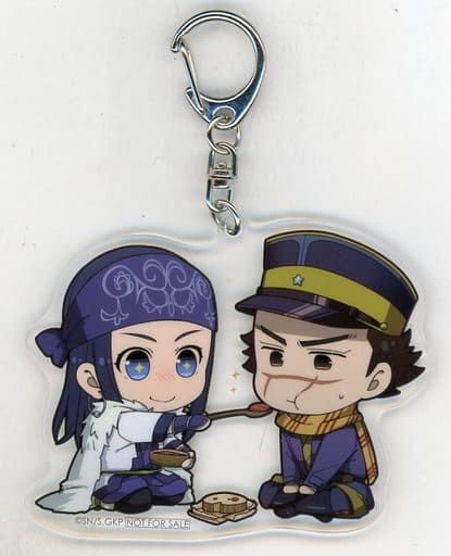 Sugimoto Asirpa Golden Kamuy Newly Drawn Mini Character Acrylic Key Chain animate Limited Blu-ray/DVD Vol.1 Purchase Bonus Key Chain [USED]