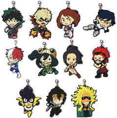 My Hero Academia Katsuki Bakugo & Others Ichiban Kuji Sara ni Mukou e Rubber Charm Kyun Chara Illustrations Prize E All 11 Types Set Charm [USED]