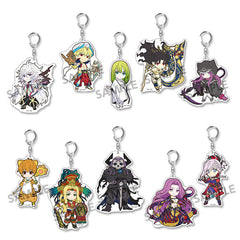 Caster/Merlin, etc. Fate/Grand Order Pikuriru! Trading Acrylic Key Chains Vol.5 All 10 Types Set Key Chain [USED]