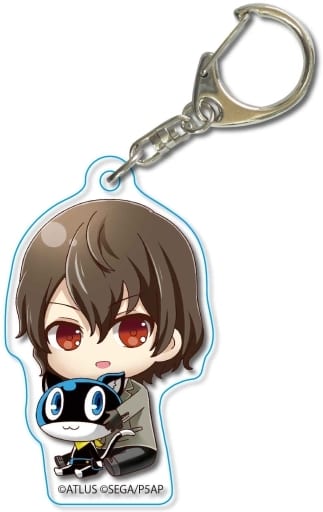 Goro Akechi Persona 5 The Animation Gyugyutto Acrylic Key Chain Key Ring [USED]
