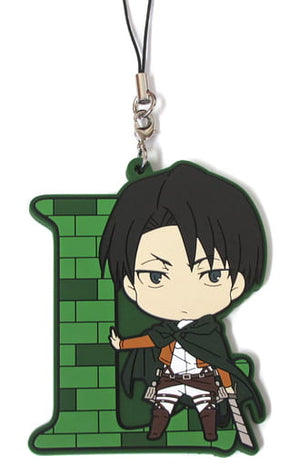 Levi Attack on Titan Rubber Strap Collection Anime Key Frame Exhibition Attack On Titan Animation Gallery Limited Key Chain [USED]