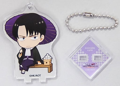 Levi Attack on Titan Season 3 Trading Acrylic Stand Key Chain Group B animate cafe Limited Key Chain [USED]
