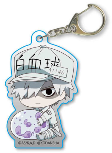 White blood cell Neutrophil Cells at Work! Gyugyutto Acrylic Key Chain Key Ring [USED]