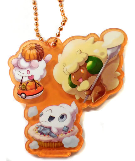 Swirlix Whimsicott Vanillite Pokemon Acrylic Charm Collection We Are Team Treat! Pokemon Center Limited Charm [USED]
