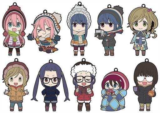 Nadeshiko Kagamihara, etc. Laid-Back Camp Nendoroid Plus Trading Rubber Key Chain Vol.2 All 10 Types Set Key Chain [USED]