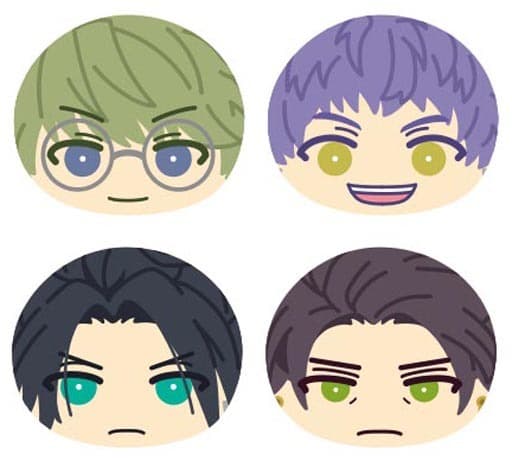Chikage Utsuki, etc. A3! Omanjuu Niginigi Mascot 2.5 All 4 Types Set Key Ring [USED]