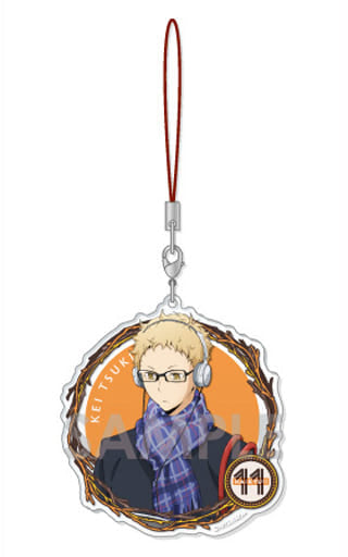Kei Tsukishima Haikyu!! Charafeuille Acrylic Strap Autumn & Winter Key Chain [USED]