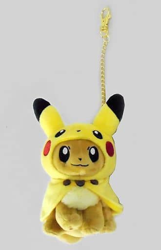 Pikachu Poncho Eevee Pokemon Mascot Pokemon Center Limited Key Chain [USED]