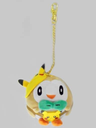 Rowlet Pokemon Mascot Fan of Pikachu&Eievui Pokemon Center Limited Key Chain [USED]
