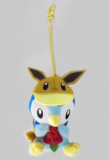 Piplup Pokemon Mascot Fan of Pikachu&Eievui Pokemon Center Limited Key Chain [USED]