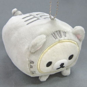 Korilakkuma Leisurely Cat Rirakkuma Mochimochi Utsubuse Plush Toy with Ball Chain Plush Toys [USED]