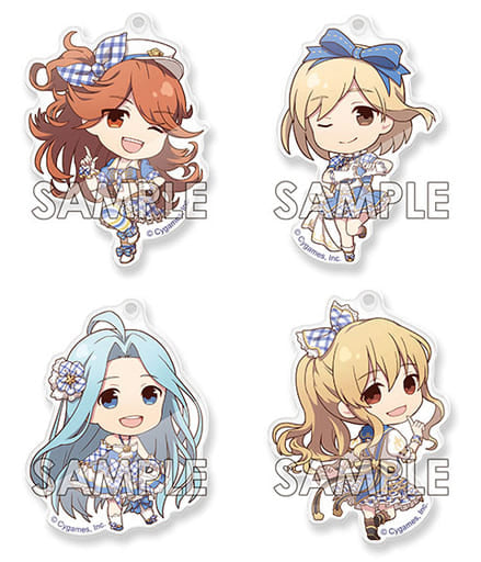Lyria, etc. GRANBLUE FANTASY Kime!tto Acrylic Ball Chain You & Me Future Ver. Set of 4 Key Ring [USED]