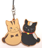 Nyanko-sensei Natsume's Book of Friends Rubber Charm LaLa November 2018 Issue Supplement Key Chain [USED]