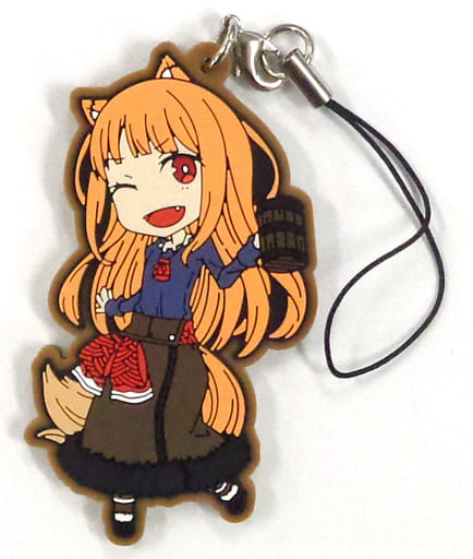 Holo Spice and Wolf Spice and Wolf Dengeki Bunko 25th Anniversary Trading Rubber Strap Key Chain [USED]