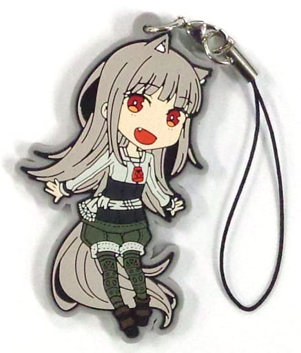 Myuuri Wolf & Parchment: New Theory Spice & Wolf Dengeki Bunko 25th Anniversary Trading Rubber Strap Key Chain [USED]