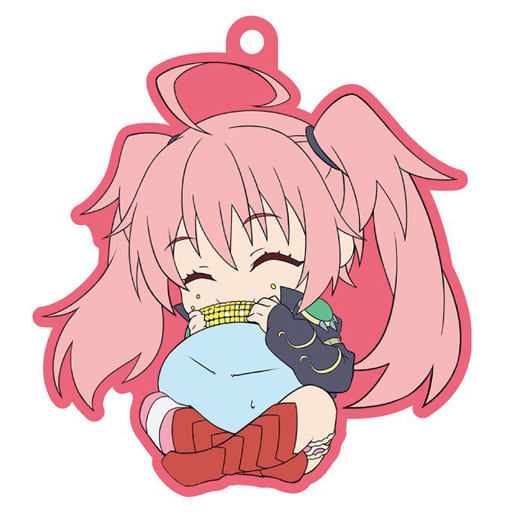 Sir. Rimuru on Kuishinbou Milim That Time I Got Reincarnated as a Slime Charide Rubber Charm Key Chain [USED]