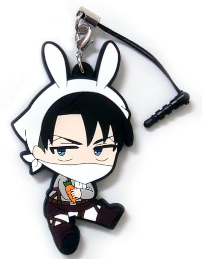 Levi Cleaning Attack on Titan Petanko Trading Rubber Strap animate Limited Box Purchase Privilege Key Chain [USED]