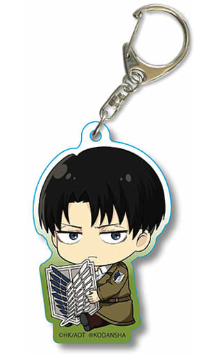 Levi The Scout Regiment Attack on Titan Season 3 Gyugyutto Acrylic Key Chain Key Ring [USED]