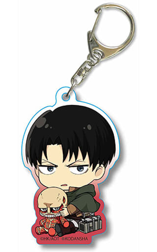 Levi Colossus Titan Attack on Titan Season 3 Gyugyutto Acrylic Key Chain Key Ring [USED]
