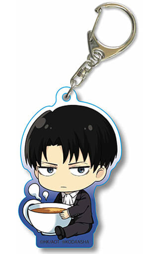Levi Tea Cup Attack on Titan Season 3 Gyugyutto Acrylic Key Chain Key Ring [USED]