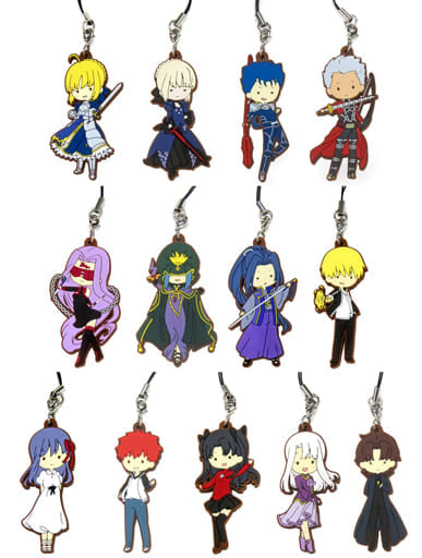 Saber, etc. Fate/stay night: Heaven's Feel Ichiban Kuji Part 3 Rubber Charm Sugar Pouch Prize G All 13 Types Set Key Chain [USED]