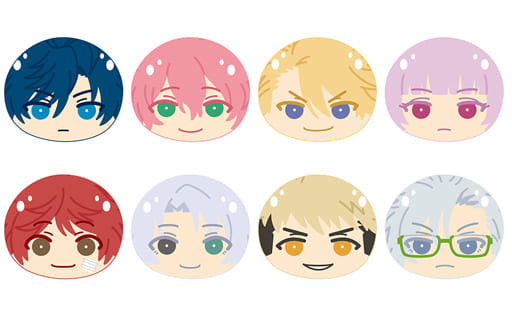 Yuma Mochizuki, etc. Dream!ing Omanjuu Niginigi Mascot White Dormitory All 8 Types Set Key Ring [USED]