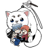 Kagura, etc. Gintama Tsumamare Yorozuya Ginchan Strap Key Chain [USED]