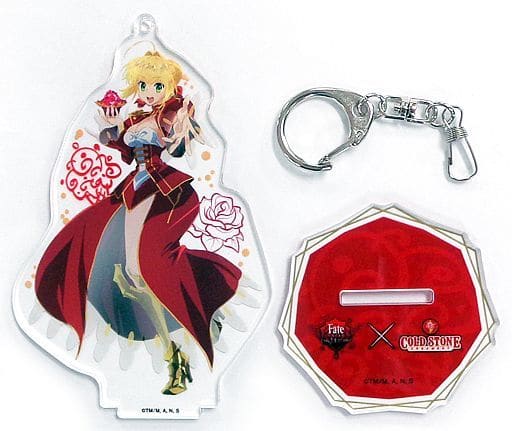 Saber Fate/Extra Last Encore Acrylic Stand Key Chain Cold Stone Creamery Limited. Key Chain [USED]