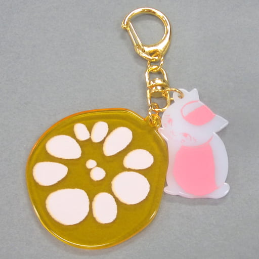 Nyanko-sensei Lotus Root Natsume's Book of Friends Ichiban Kuji Nyanko-sensei Kitchen Acrylic Charms Prize F Charm [USED]